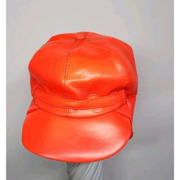 Vintage Ted Williams Hunting Hat Orange Folding Ear Warmers Sz 7 1/8 Sears - Picture 3 of 15
